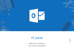 Done with registration on hotmail